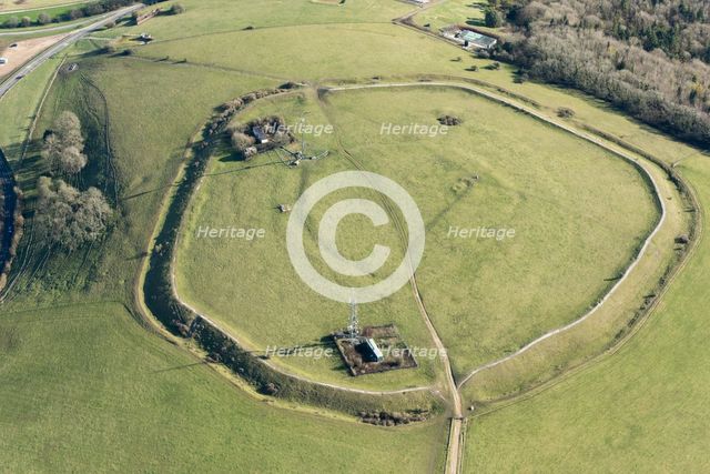 The Trundle hillfort and causewayed enclosure at St Roche's Hill, West Sussex, 2018. Creator: Damian Grady.
