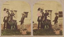 The truant from school found in the Garden, about 1860. Creator: London Stereoscopic & Photographic Co