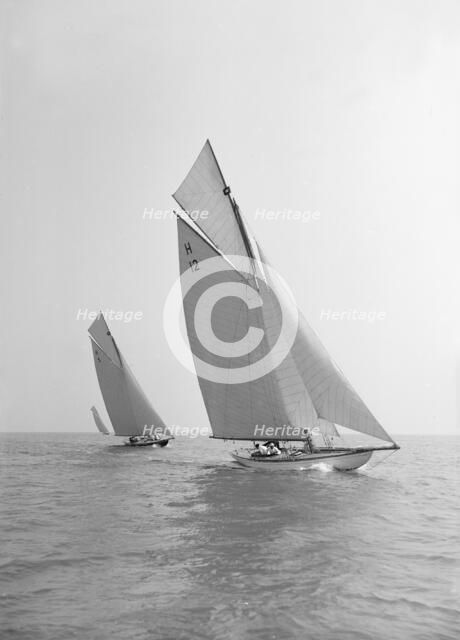 'The Truant' racing upwind, 22nd May 1911. Creator: Kirk & Sons of Cowes.