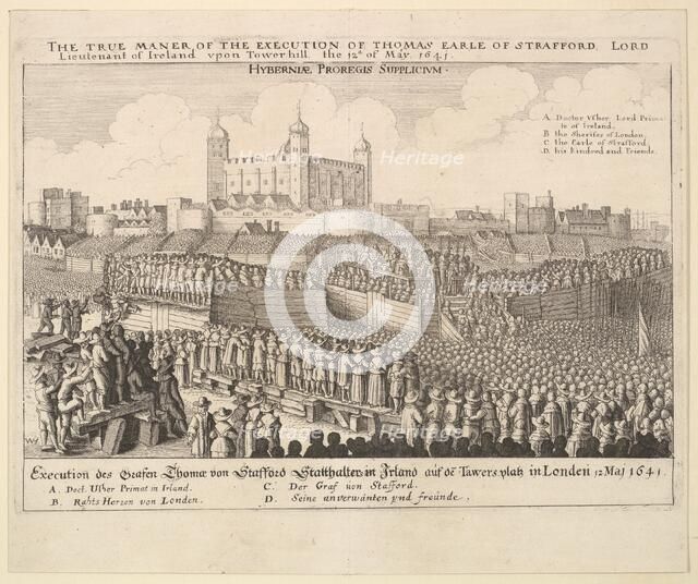 The true maner [manner] of the execution of Thomas Earle of Strafford, 1641. Creator: Wenceslaus Hollar.