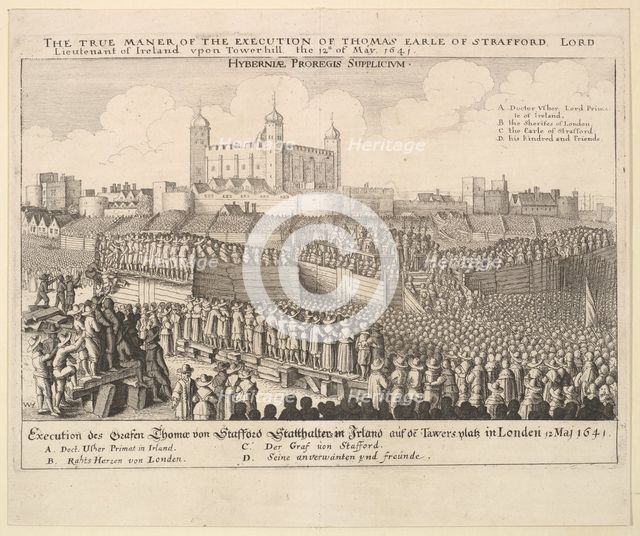 The true maner [manner] of the execution of Thomas Earle of Strafford, 1641. Creator: Wenceslaus Hollar.