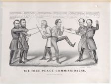 The True Peace Commissioners, 1865., 1865. Creators: Nathaniel Currier, James Merritt Ives, Currier and Ives