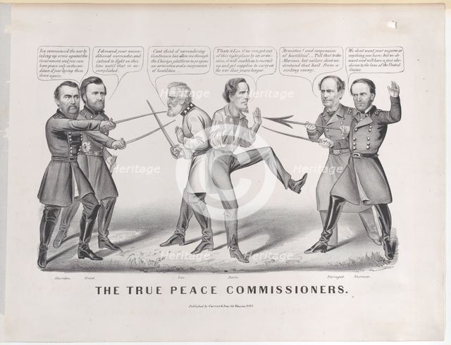 The True Peace Commissioners, 1865., 1865. Creators: Nathaniel Currier, James Merritt Ives, Currier and Ives.