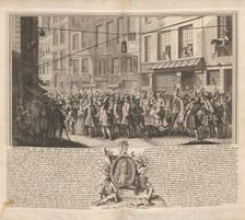 The true picture of the wind-trade on the Rue Quincampoix, Paris, ca 1720
