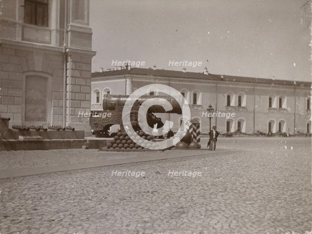 The Tsar Cannon at the Moscow Kremlin, 1898.