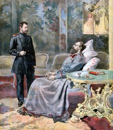 The Tsarevich Nicholas and his father Tsar Alexander III of Russia, 1894. Creator: F Meaulle
