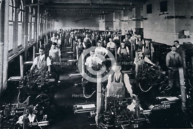 'The U.S.A. Government Printing Office also operates 126 Casting Machines', 1916. Artist: Unknown.