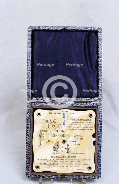 The 'UC' golf score recorder, c1900. Creator: Unknown.