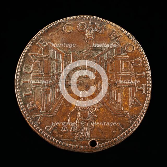 The Uffizi and the Palazzo Vecchio [reverse], 1561. Creator: Domenico Poggini.
