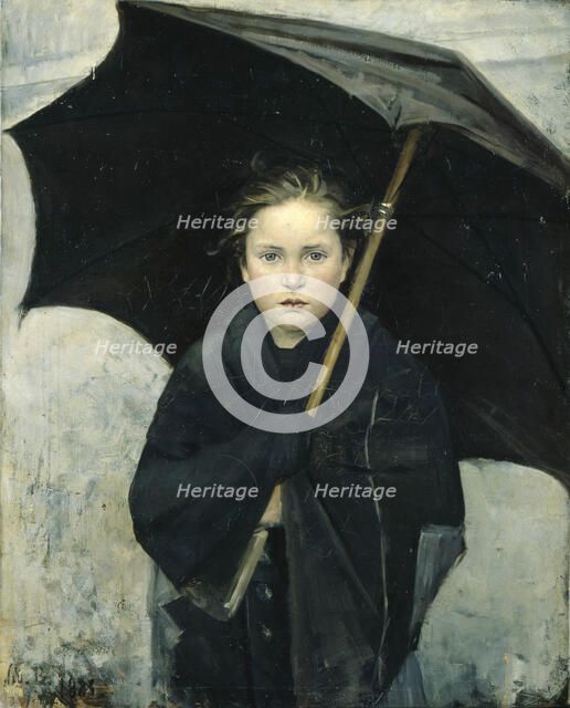 The Umbrella, 1883. Artist: Bashkirtseva, Maria Konstantinovna (1860-1884)