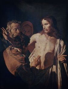 The Unbelief of St. Thomas, 17th century. Creator: Stom, Matthias ((1600-1650)