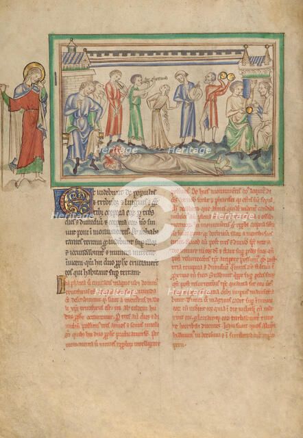 The Unburied Bodies of the Two Witnesses and the Rejoicing People, about 1255-1260. Creator: Unknown.