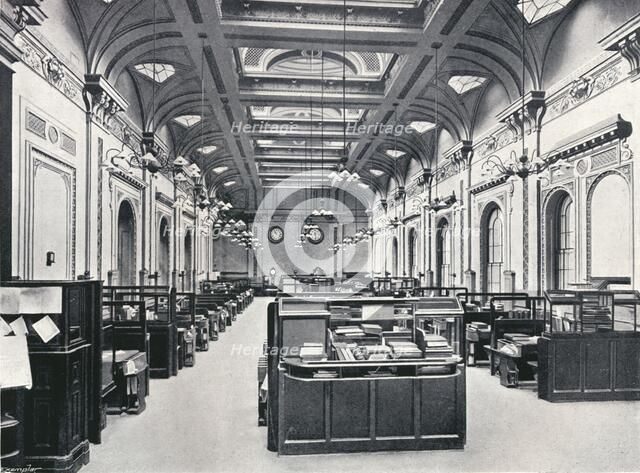 'The Underwriters' Room at Lloyds''', c1903. Artist: AJ Campbell & E Gray.