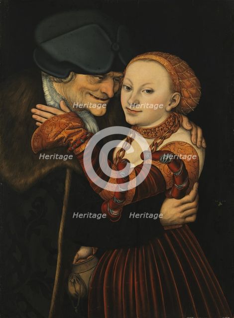 The Unequal Couple. Artist: Cranach, Lucas, the Elder (1472-1553)
