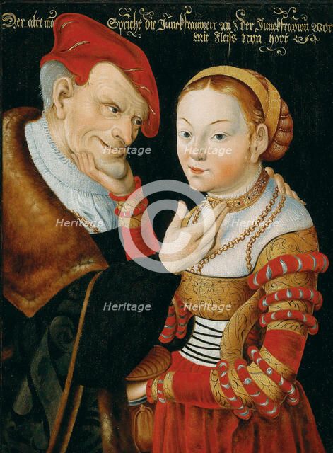 The Unequal Couple. Creator: Krodel (Crodel), Wolfgang, the Elder (ca. 1500-ca. 1561).
