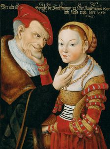 The Unequal Couple. Creator: Krodel (Crodel), Wolfgang, the Elder (ca. 1500-ca. 1561)