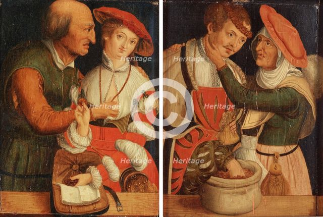 The Unequal Couples. Artist: Cranach, Lucas, the Elder (1472-1553)