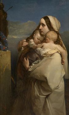 The Unfortunate Mother, 1843. Creator: Louis Gallait