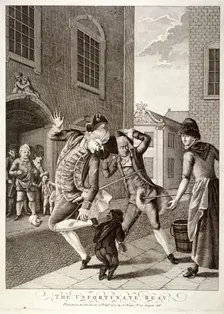 The Unfortunate Beau 1772. Artist: Anon