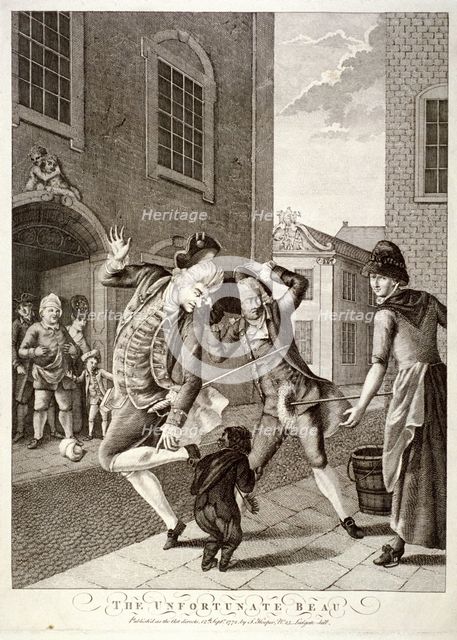 'The Unfortunate Beau', 1772. Artist: Anon