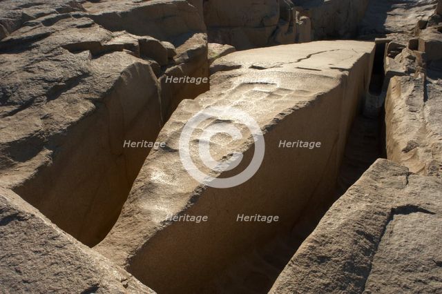The unfinished obelisk, Aswan, Egypt, 2003.  Creator: Unknown.