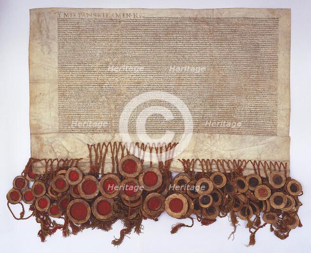 The Union of Lublin, 1569. Artist: Historical Document  
