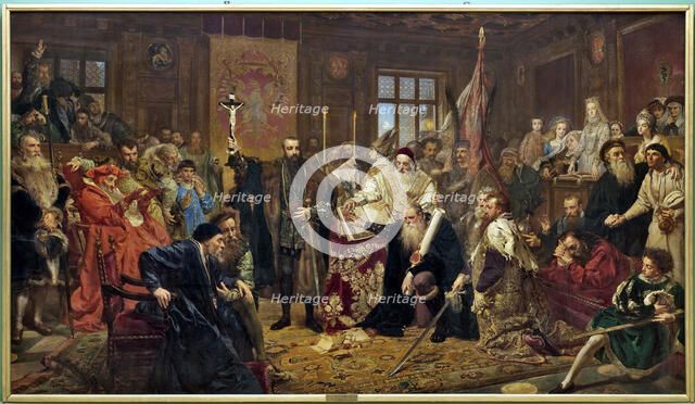 The Union of Lublin, 1869. Artist: Matejko, Jan Alojzy (1838-1893)