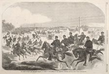 The Union Cavalry and Artillery Starting in Pursuit of the Rebels up the Yorktown Turnpike, 1862. Creator: Winslow Homer (American, 1836-1910)