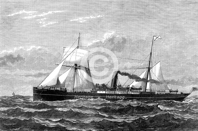 The Union Company's new steam-ship Trojan, for the Cape Mail Line, 1880. Creator: Unknown.