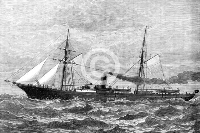 The Union Company's screw steam-ship Teuton, wrecked at Quoin Point, near Cape Agulhas, 1881. Creator: Unknown.