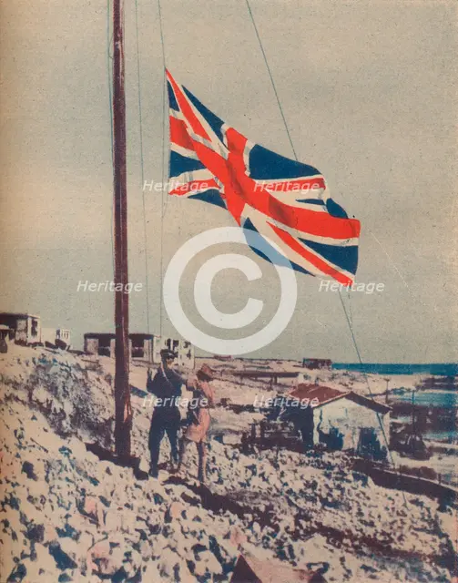 'The Union Jack Flies Over Tobruk', 1942. Artist: Unknown.