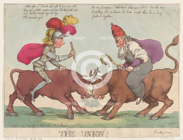 The Union, January 1, 1801., January 1, 1801. Creator: Thomas Rowlandson.