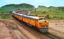 The Union Pacific train City of Los Angeles 1956