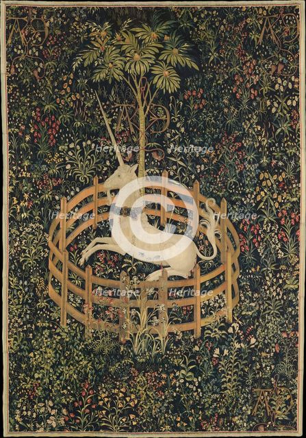 The Unicorn in Captivity, c. 1500. Artist: Master of the Hunt of the Unicorn (active End of 15th cen.)