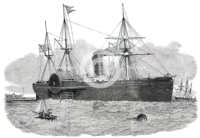 The United States Mail Steam-Ship "Atlantic" entering the Mersey, 1850. Creator: Smyth.