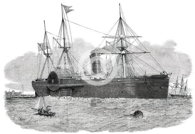 The United States Mail Steam-Ship "Atlantic" entering the Mersey, 1850. Creator: Smyth.