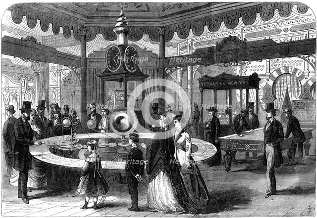 The United States section of the Paris International Exhibition, 1867. Artist: Unknown