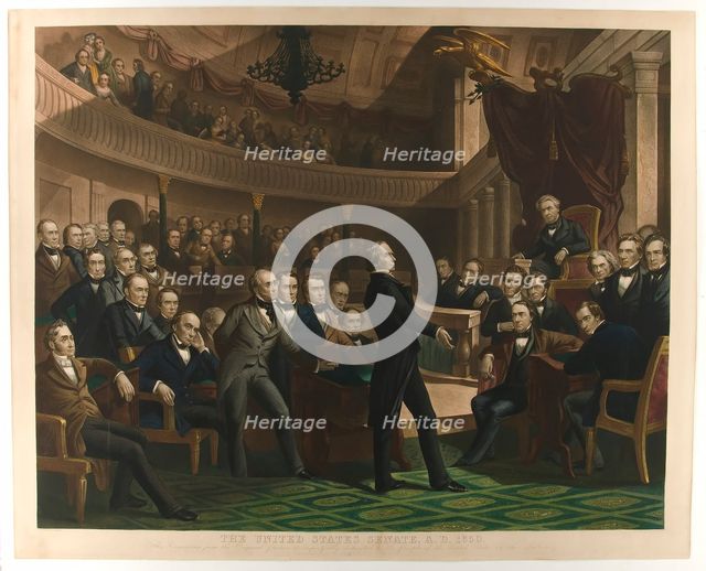 The United States Senate, a.d. 1850, pub. C. 1855   (colour lithograph)