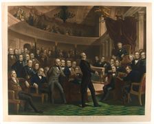 The United States Senate, a.d. 1850, pub. c1855. Creator: Peter Frederick Rothermel (1817 - 1895) after