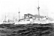 The United States war-ship "Maine," blown up in Havana Harbour, 1898. Creator: Unknown