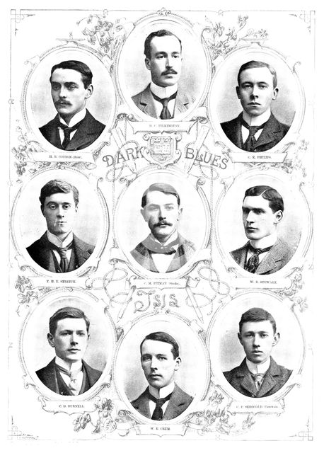The Universities' Boat-Race: the Oxford Team, 1895. Creator: Hills and Saunders.