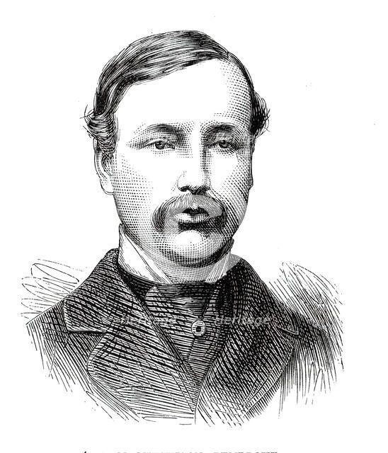 The Universities' Boat-Race, the Oxford Crew: 4. A. M. Mitchison, Pembroke, 1876. Creator: Unknown.