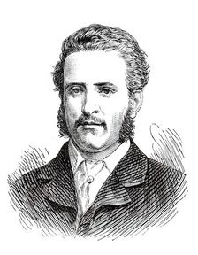 The Universities Boat-Race, the Oxford Crew: 5. J. M. Boustead, University, 1876. Creator: Unknown