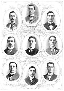 The Universities Boat-Race: the Cambridge Team, 1895. Creator: Stearn