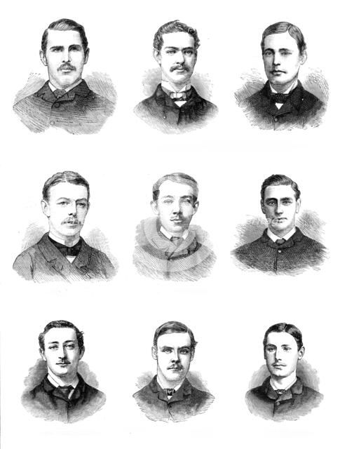 The Universities' Boat-Race: the Cambridge crew, 1881.  Creator: Unknown.