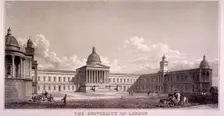 The University of London, Gower Street, St Pancras, London, c1835. Artist: Thomas Higham