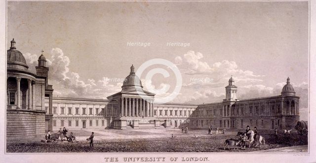 The University of London, Gower Street, St Pancras, London, c1835. Artist: Thomas Higham
