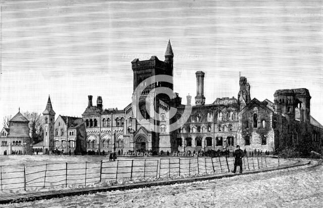 The University of Toronto after the fire, 1890. Creator: Paterson.