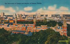 The University of Tampa and Skyline of Tampa, Florida c1940s