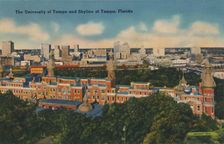 The University of Tampa and Skyline of Tampa, Florida c1940s